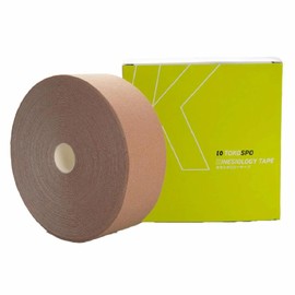 キネシオロジーテープ 撥水 伸縮 テーピング 幅50ｍm×25m 1巻（1箱） ベージュ スポーツ テーピングテープ キネシオテープ