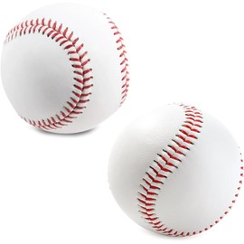 ASQzhuLIWing 2pcs Standard 9 Inch Baseballs, One Soft Ball and One Hard Ball, Baseballs for Practice and Competition, Baseball Training Balls for Youth and Adult Outdoor Sports