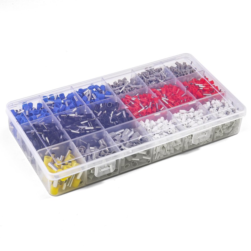 XHF 2100 PCS AWG 22/0.4mm²- AWG 10/6.0mm² Wire Ferrules Kit