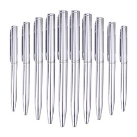 Magiin Pack of 10 Metal Ballpoint Pens, Mini Pocket Size Ballpoint Pen, Portable Oil Pen, Stainless Steel Business Gift Pen