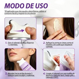 Crema Reafirmante para Cuello con Retinol y Colágeno, Crema Hidratante Facial y Cervical con Aplicador Gua Sha Integrado, Tratamiento Antienvejecimiento Unisex para Todo Tipo de Piel