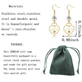 DINLUNED Christian Gift Mountain Mustard Seed Necklace Religious Inspirational Jewelry Heart Seed Necklace Christian Charm Jewelry Religious Gift (Seed Heart EG.)