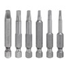 sourcing map 6pcs Square Screwdriver Bit Set SQ1.0/SQ2.0/SQ2.74/SQ3.0/SQ4.0/SQ5.0 S2 Steel
