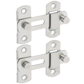 Alise Stainless Steel Gate Latches Flip Latch Pet Safety Door Lock,3-Inch Brushed Nickel 2Pcs