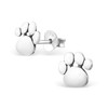 Monkimau Girls' Paw Stud Earrings 925 Sterling Silver, Sterling Silver,