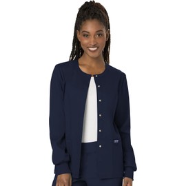 Cherokee - Chaquetas quirúrgicas con Cierre Frontal para Mujer, Ropa de Trabajo Revolution Soft Stretch WW310, Marino, M