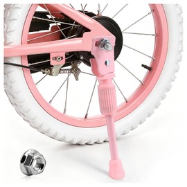 LEICHTEN Kickstand for Kids Bike Fits 14 Inch Wheels Kids Bicycle, Pink