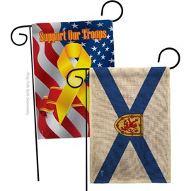 Nova Scotia Burlap Garden Flags Pack Regional Canada Provinces Canadian Territories Region Country Particular Area Support Our Troops Small Gift Yard House Banner Double-Sided Made In USA 13 X 18.5