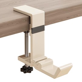 5WYOUKE Table Hook Bag Hanger Bag Hanger Headphone Stand Under Cabinet Hanger Foldable Hook Can Hold 20KG Easy to Carry Aluminum Alloy Screw Clamp