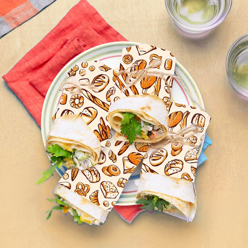 JarThenaAMCS 150Pcs Baking Wax Paper Deli Paper Sandwich Wrap Tissue