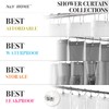 N&Y HOME Waffle Weave Shower Curtain with Snap-in Fabric Liner