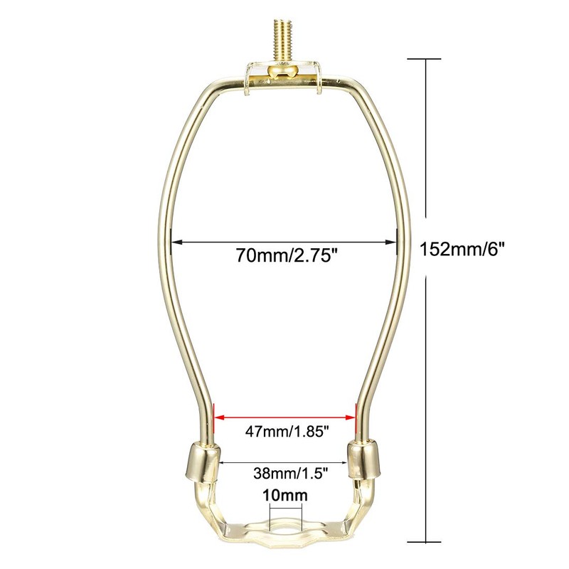 Sourcing Map Heavy Duty Harp Holder 6 Inch Brass Table