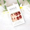 Christmas Press on Square Nails Short Length Glossy Full Cover