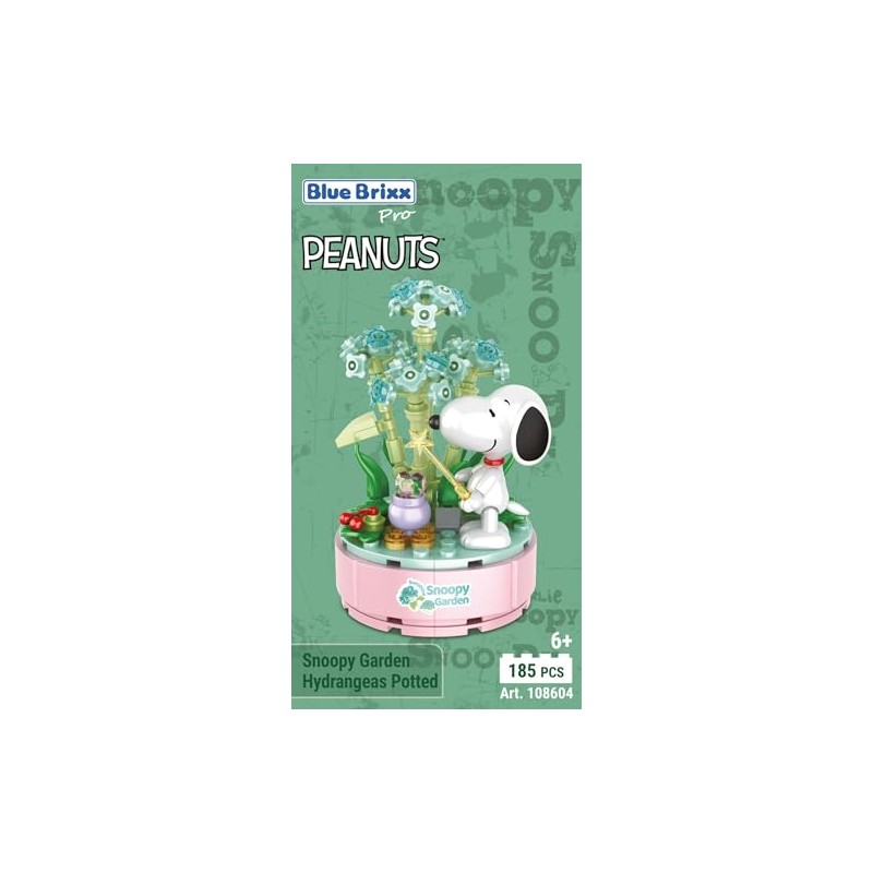 BlueBrixx Pro 108604 Snoopy Garden "Hydrangea in Pot" Made of