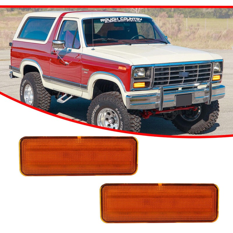 JDMTECH For 80-86 Ford Bronco F150 F250 F350 Amber Switchback
