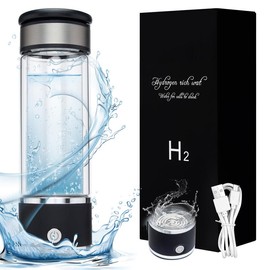 Hydrogen Water Bottle, 1 Count Hydrogen Water Generator, Water Glass Cup Rich in Hydrogen, Drinkware Mug for Home School Outdoor Travel, Boyfriend Gifts, Gifts for Girlfriend, Travel Essentials