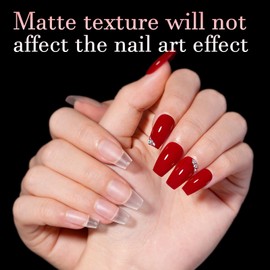 AILLSA Short Coffin Nail Tips 15 Sizes Matte Gel Nail Tips No Filed Soft Short Coffin Press on Nails Clear Full Cover Gelly Tips Fake Nails Extension Tips 240PCS with Storage Box