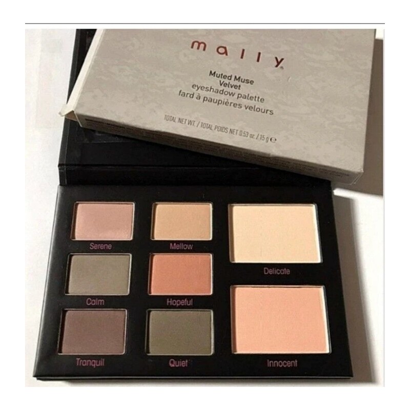 Eyeshadow 2 Mally Muted Muse Velvet Eyeshadow Palette 8 shades