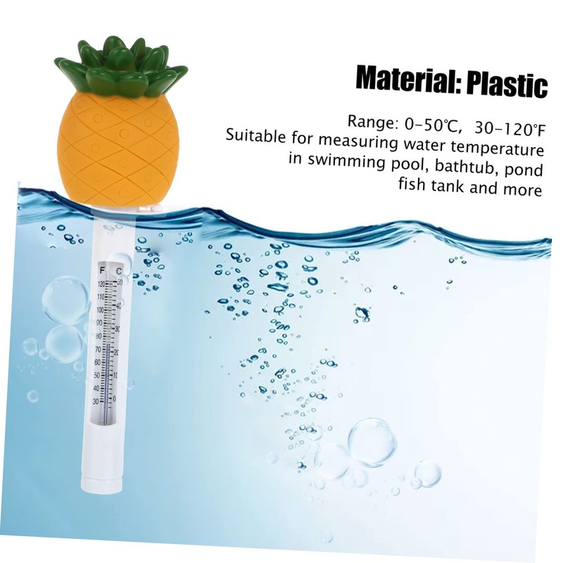 Kisangel 2pcs Practical Pool Thermometer Adorable Pineapple Shape Accurate Temp