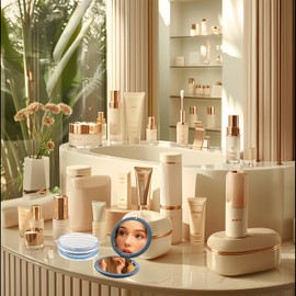 Sanmeizu 3.34" 10X Small Magnifying Mirror 90mm Small Mioor (Black, 10X)