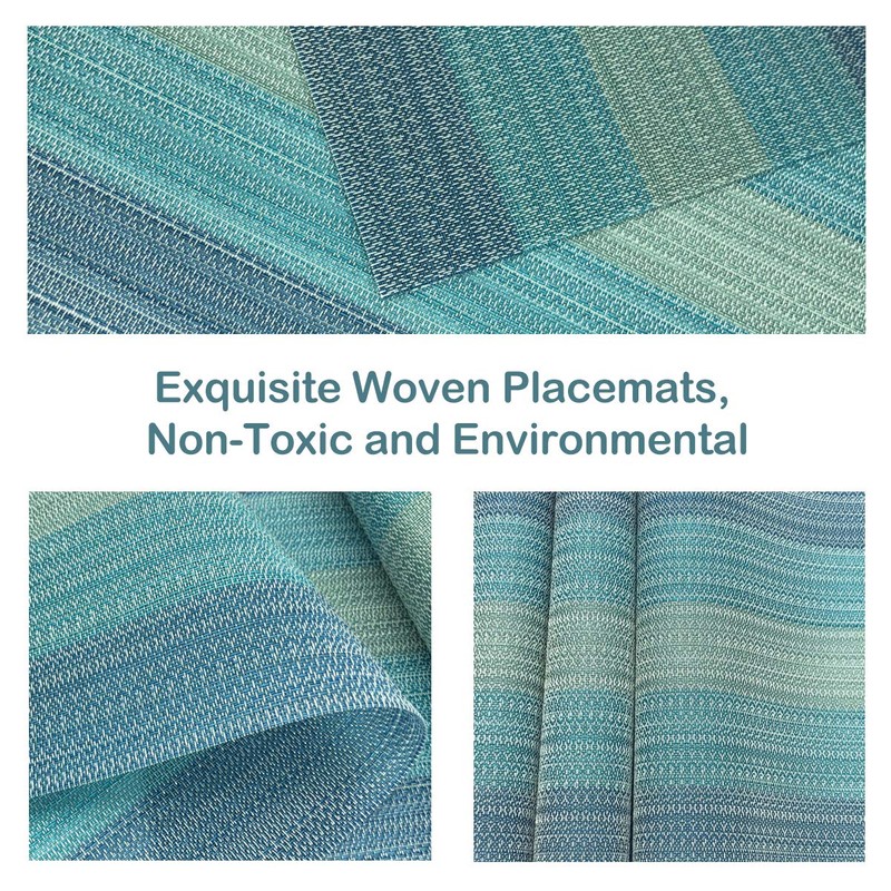 Placemats Set of 4 for Dining Table, Washable Woven Vinyl