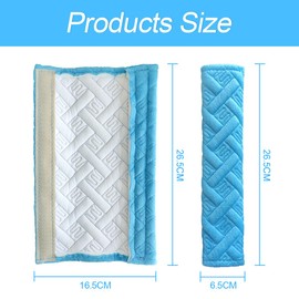 CGEAMDY 2 Pieces Soft Car Seat Belt Pads Cover, Universal Comfort Seatbelt Pad, Shoulder Pad for Auto Seatbelt, Seat Belt Shoulder Strap Covers, Car Interior Accessories (Blue)