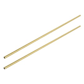 Aopin Brass Round Tube Copper Pipe ID 2.5mm / 1/10" x OD 3.5mm / 7/50" Hollow Copper Tubing - 300mm / 1 Ft / 12 in Length for Refrigerator Capillary Tubing, Cooling Systems, Wind Chimes 2 Pcs