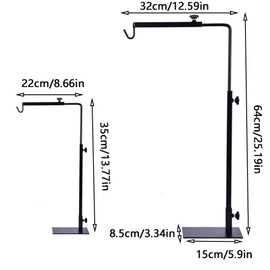 Wmzjnljy 1pc Reptile Lamp Stand Adjustable13''-25'' Small Dome Lamp Bracket Suitable for All Reptile Domes Heat Stand(Z51-1)