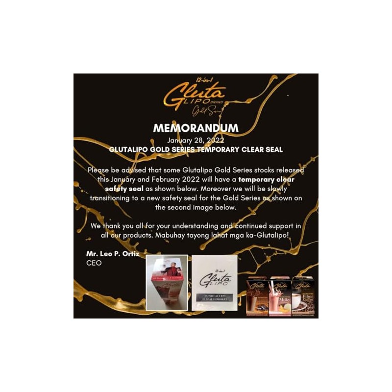 12 in 1 Gluta Lipo Gold Series Dark Chocolate -