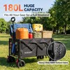 Collapsible Wagon Cart, 330 lbs Capacity, Heavy‑Duty Foldable Utility Wagon