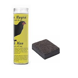 Gallina Negra Black Hen Gallina Prieta Set de Veladoras Jabon y Aceite Contra Envidia Mal de Ojo y Hechizos Haga su Seleccion Powerful Cleanse vs Negative Energies Choose your option (1 CANDLE + SOAP)