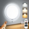 Aggforbl Battery Powered Ceiling Light with Remote, 7.48" Rechargeable Shower
