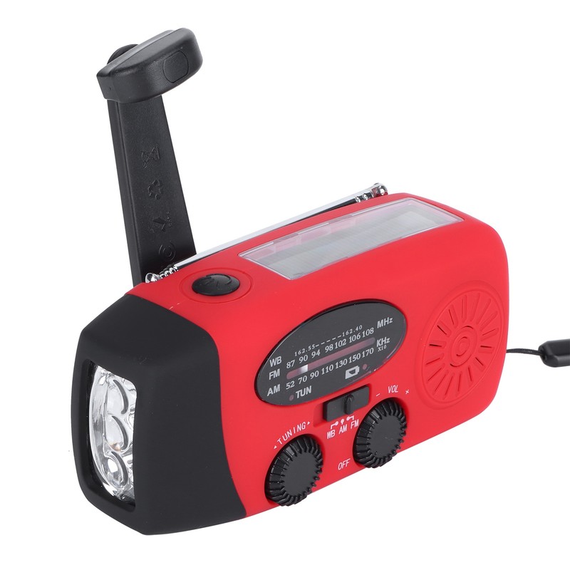 QQT088 ABS Solar Energy Emergency Multifunction Hand Crank Radio Support
