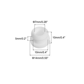 MECCANIXITY 10Pcs Snap Rubber Grommet Hole Plug Mount Dia 10mm ID 7mm H 10mm Seal Anti-Scratch for Electrical Box Cable Pipe White