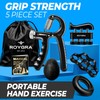 roygra Grip Strength Trainer (5 Pack), Forearm Strengthener, Hand Strengthening
