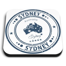 1 x quadratischer MDF-Kühlschrankmagnet – Sydney Australien Map Outback Travel 4571
