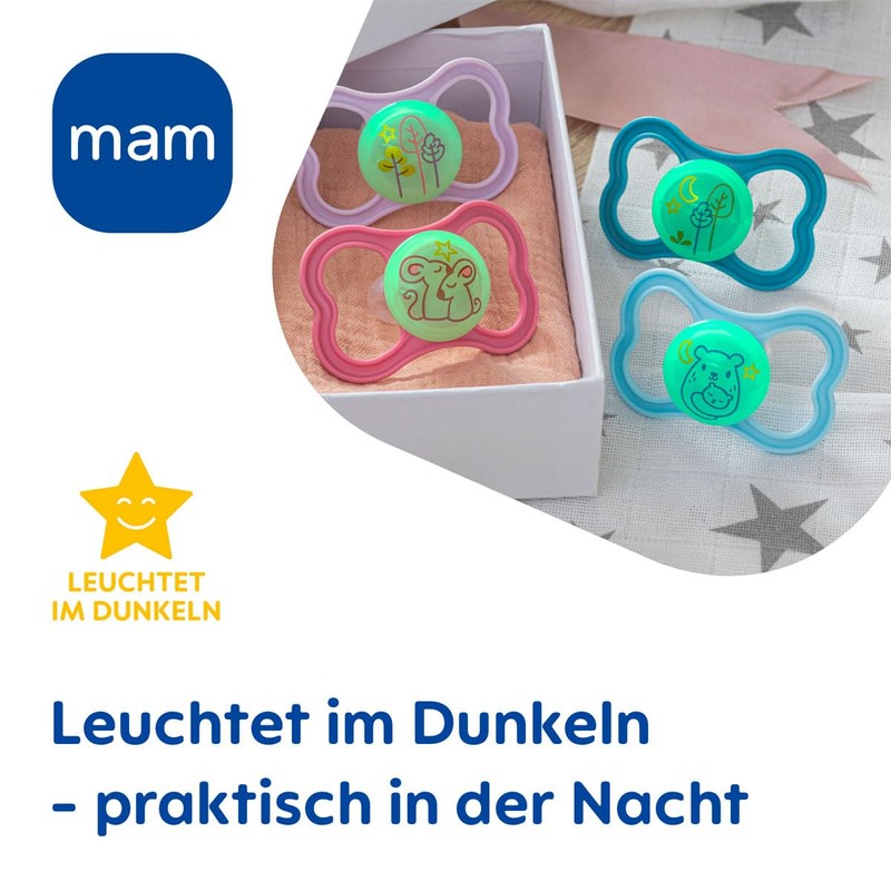 MAM Day & Night Air Dental Silikon Schnuller 6-16 MAM