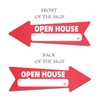 10 Pack Large Size Open House Red Arrow Yard Signs