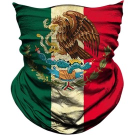 Mexico Flag   Gaiter Tube Magic Scarf Headband Multi- Headwear Bandana Balaclava Headwrap - Color: Mexican Flag