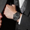 LIGE Men's Minimalist Watches Stainless Steel Waterproof Analog Quartz