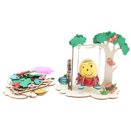 Drechslerei Kuhnert - Hobaku Craft Set Swing - Wooden to Assemble - 15 x 20 x 10 cm - Made in Germany