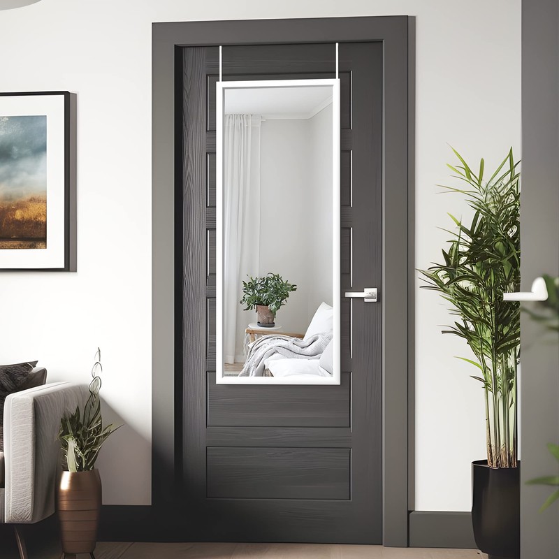 MIRUO Over The Door Mirror Full Length with Hanging Brackets,