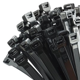 AVERZELLA Long Zip Ties Heavy Duty 12 Inch 120 lbs 200-Pack Black Cable Ties Outdoor Ultra Strong Nylon Cable Strap Ties UV Rated Self-locking for Garden Plants Crafts Outdoor Projects