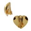 Gold Tone Plain Classic Love Heart Smooth Rounded Clip On