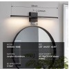 CCYCOL Black Bathroom Light Fixtures 360° Rotatable Black Vanity Light,