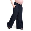 Motherhood Maternity Women's Smocked Waist Wide Leg Pregnancy Summer Casual