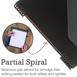 Samsill Left-Handed 10 Pocket Poly Project Organizer with 5 Dividers, File Folders Letter Size, Quick Access Front Pocket, Refillable Notepad, Erasable Write-On Tabs in Assorted Colors