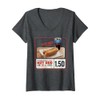 Womens Hot Dog Costume Adult Funny Weiner Party Favors V-Neck