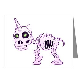 Truly Teague Note Cards (20 Pack) Pink Unicorn Skeleton