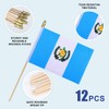 HSQCEZ 12Pcs Small Guatemala Flags on Wooden Stick Mini Guatemalan